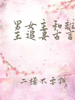 男女主和离后男主追妻古言