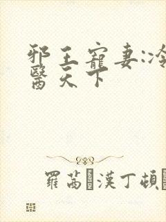 邪王宠妻:冷妃医天下