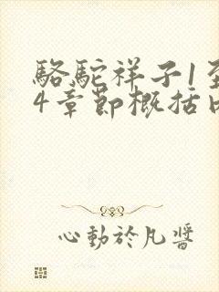 骆驼祥子1至24章节概括内容