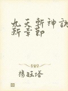 九天斩神诀的最新章节