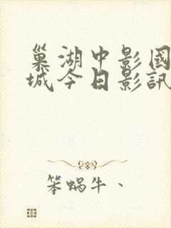 巢湖中影国际影城今日影讯