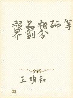 超品相师等级境界划分