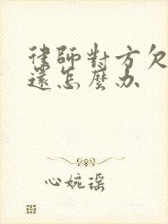 律师对方欠钱不还怎么办