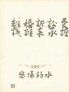 离婚诉讼费多少钱谁来承担