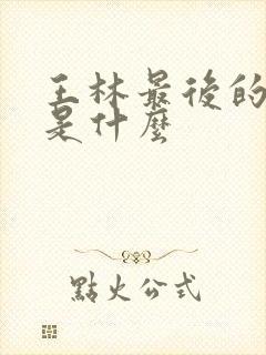 王林最后的结局是什么