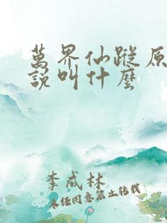 万界仙踪原著小说叫什么