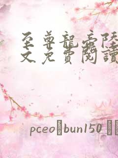 至尊龙帝陆鸣全文免费阅读