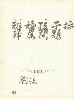 离婚孩子抚养权归属问题