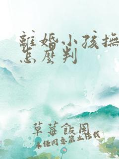 离婚小孩抚养权怎么判