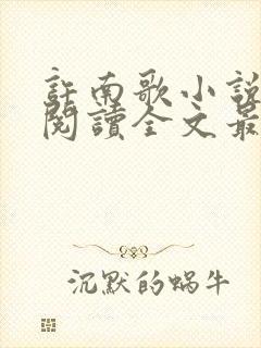 许南歌小说免费阅读全文最新章节