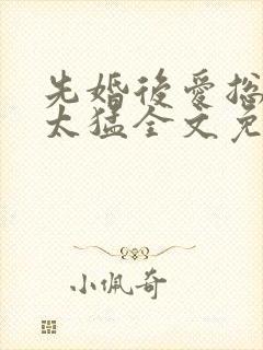 先婚后爱总裁别太猛全文免费阅读