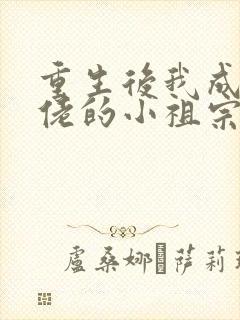 重生后我成了大佬的小祖宗全本txt下载