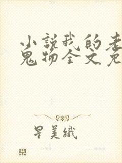 小说我的老公是鬼物全文免费阅读