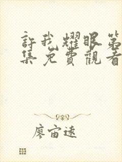 许我耀眼第18集免费观看完整版