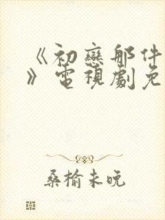 《初恋那件小事》电视剧免费