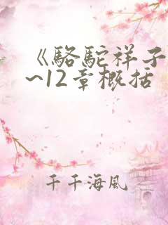 《骆驼祥子》9~12章概括