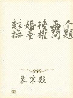 离婚后两个孩子抚养权问题