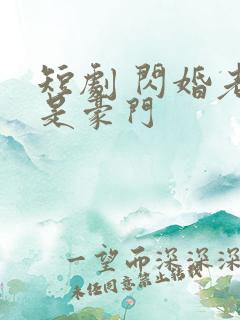 短剧 闪婚老公是豪门