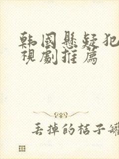 韩国悬疑犯罪电视剧推荐