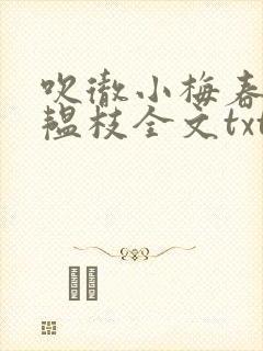 吹彻小梅春by韫枝全文txt