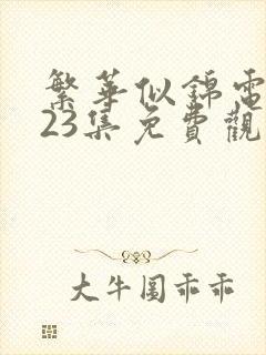 繁华似锦电视剧23集免费观看完整在线