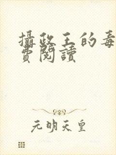 摄政王的毒妃免费阅读