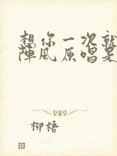 想你一次就起一阵风原唱是谁