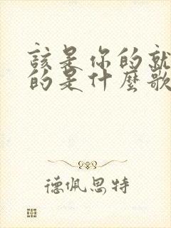 该是你的就是你的是什么歌