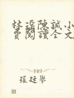 林瑶陈诚小说免费阅读全文最新章节