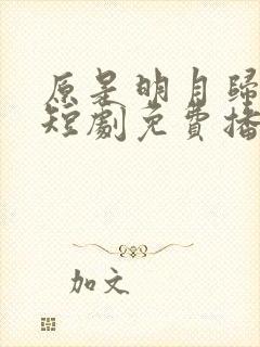 原是明月归来新短剧免费播放全集