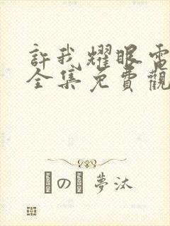 许我耀眼电视剧全集免费观看西瓜