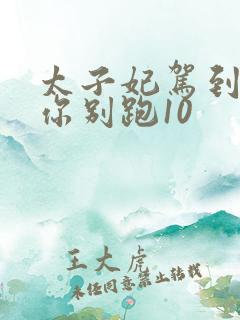 太子妃驾到总裁你别跑10