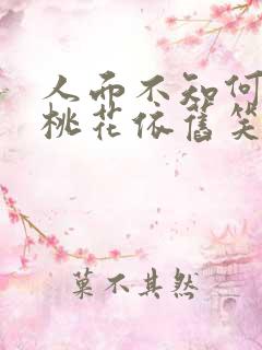 人面不知何处去桃花依旧笑春风翻译