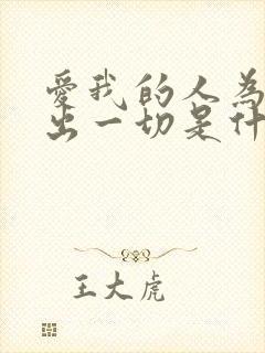 爱我的人为我付出一切是什么歌