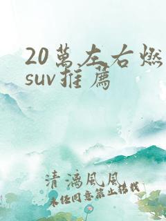 20万左右燃油suv推荐