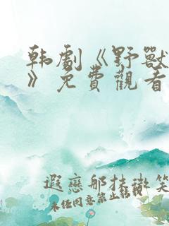 韩剧《野兽面孔》免费观看中文版