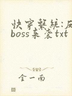 快穿系统:反派boss来袭txt