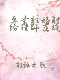 专业离婚财产纠纷律师在线咨询