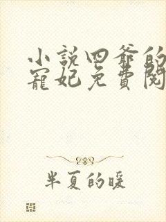 小说四爷的心尖宠妃免费阅读