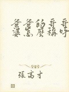 爸爸的哥哥的老婆怎么称呼?