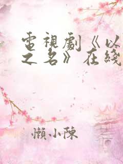 电视剧《以家人之名》在线观看