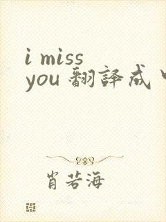 i miss you 翻译成中文