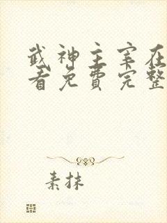 武神主宰在线观看免费完整版高清