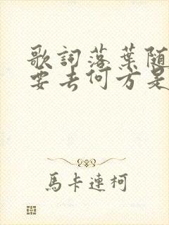 歌词落叶随风将要去何方是什么歌