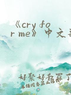 《cry for me》中文歌词