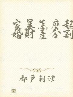 家暴怎么起诉离婚财产分割