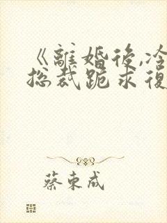 《离婚后,冷艳总裁跪求复婚》