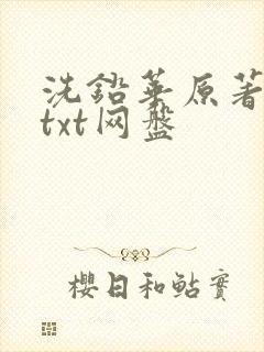 洗铅华原著小说txt网盘