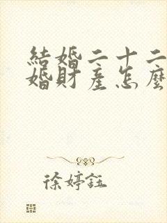 结婚二十二年离婚财产怎么分配