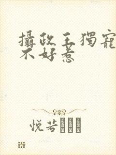 摄政王独宠医妃不好惹